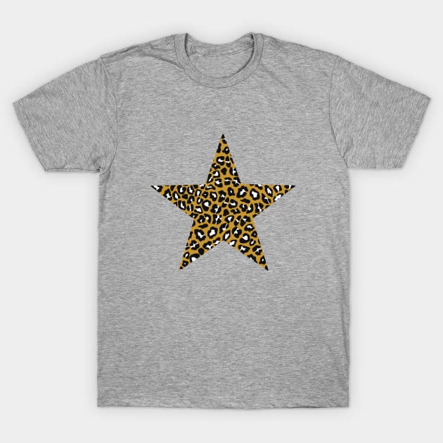 Mustard Yellow Leopard Spots Print T-Shirt by OneThreeSix